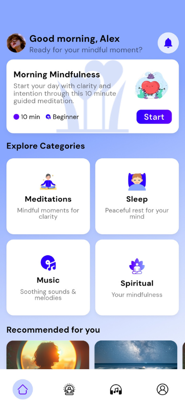 Home Screen Dashboard